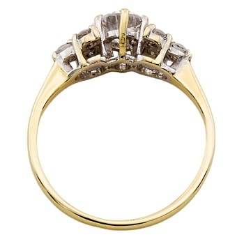 9ct gold Cubic Zirconia Ring size I